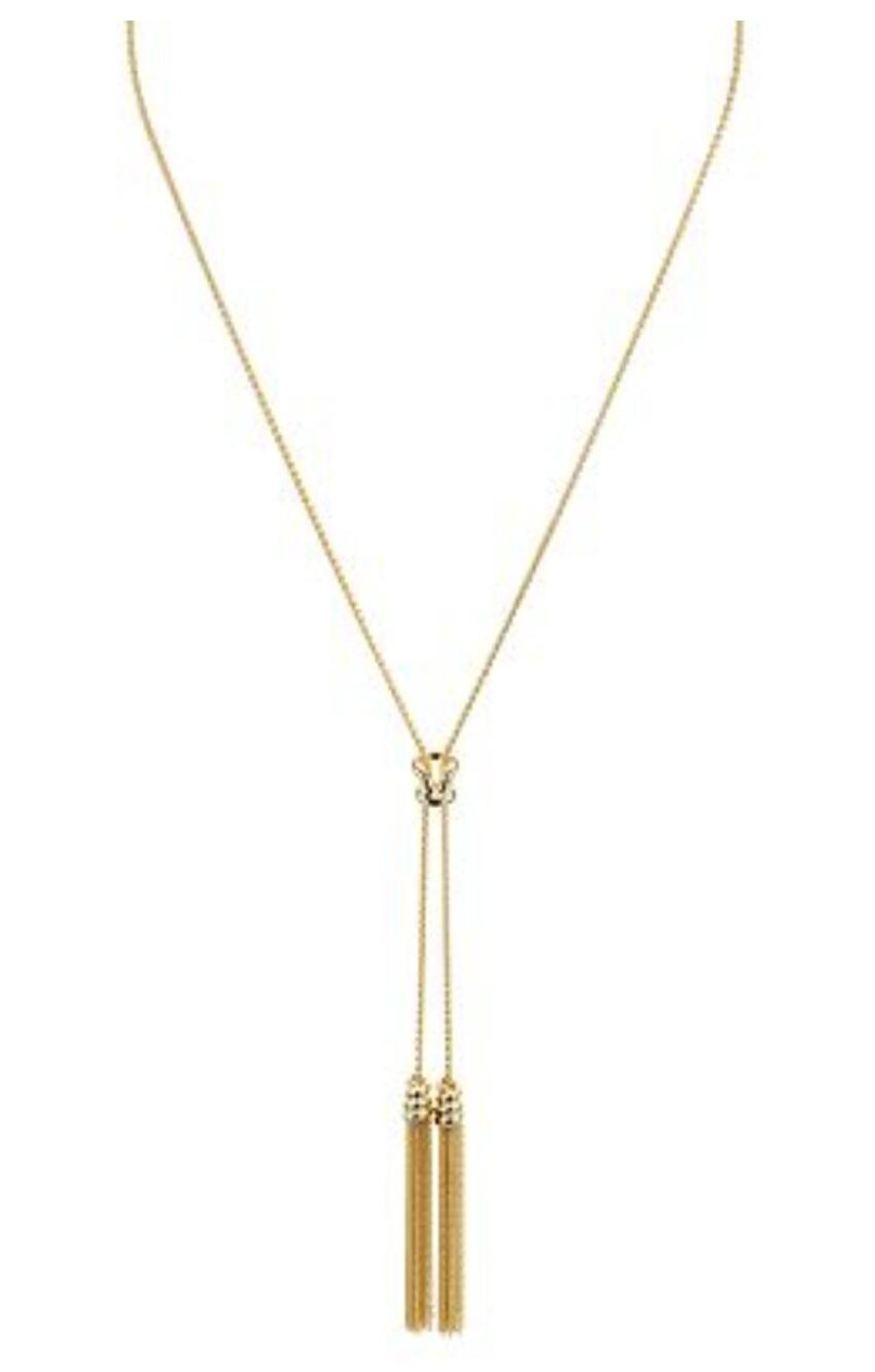 Kendra Scott Rose Gold Presleigh Tassel Bolo Necklace NEW